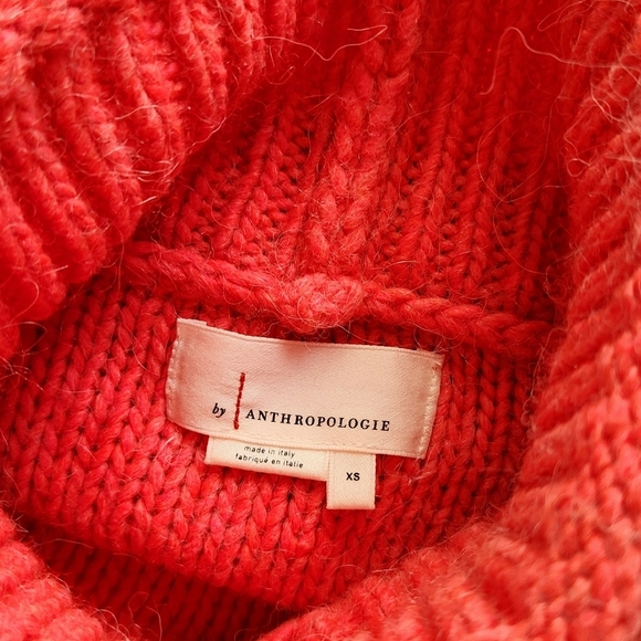 Anthropologie Cropped Knit XS Alpaca/Wool Blend Turtleneck Sweater - Picture 8 of 10